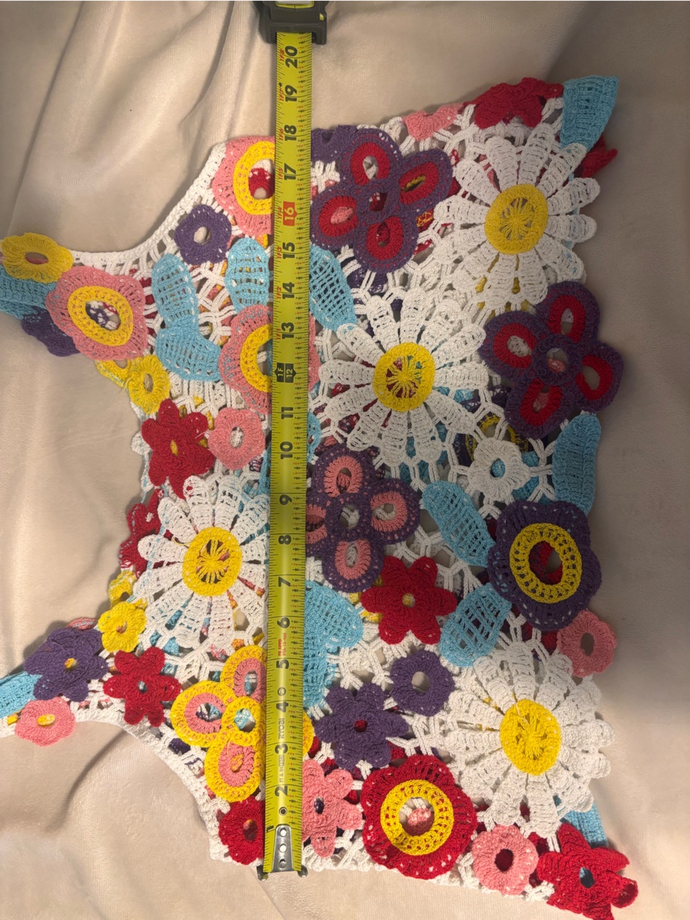 Colorful Crochet Floral Crop Top - Picture 3 of 6